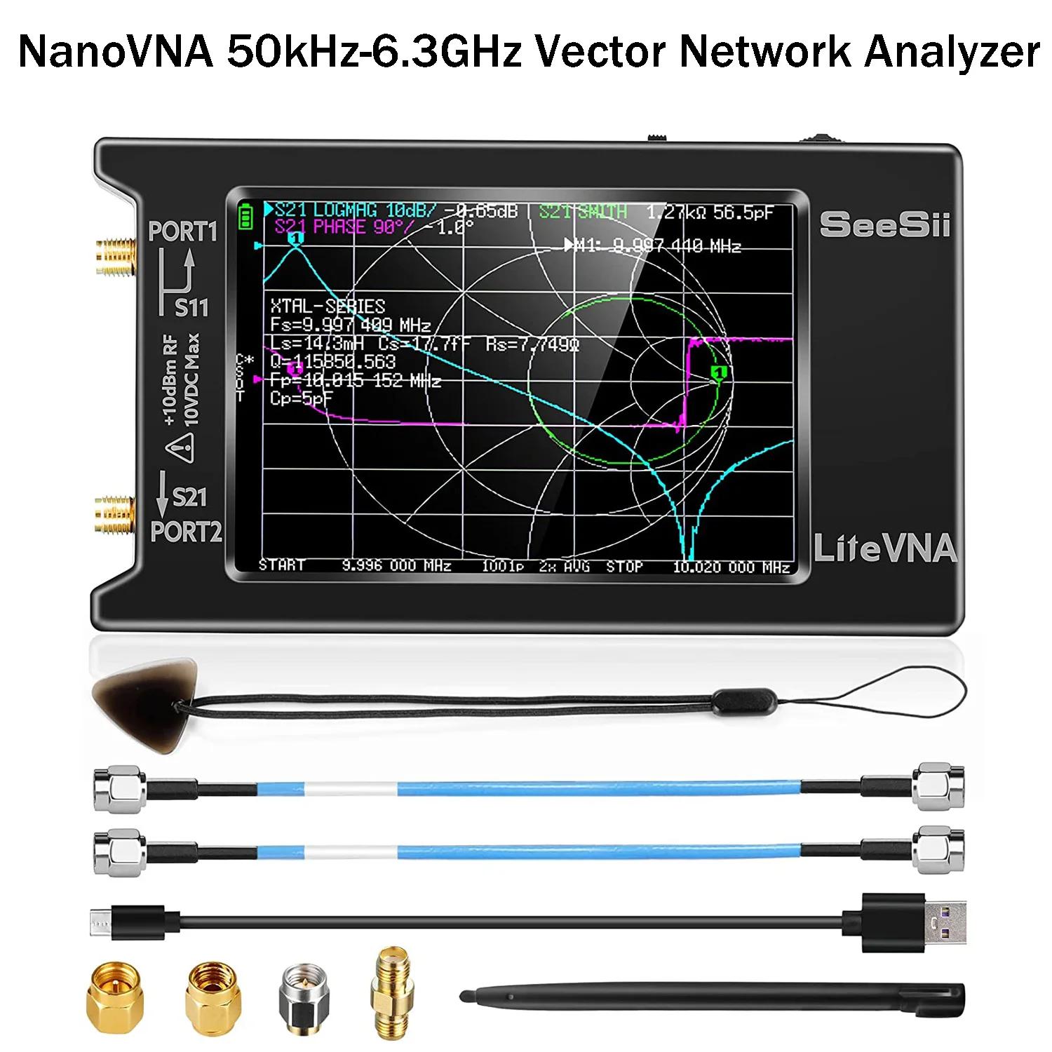 ׷̵ VNA  Ʈũ ׳ м, 50kHz-6.3GHz, 4 ġ  S Ķ HF VHF UHF SWR   ̽ Ʈ